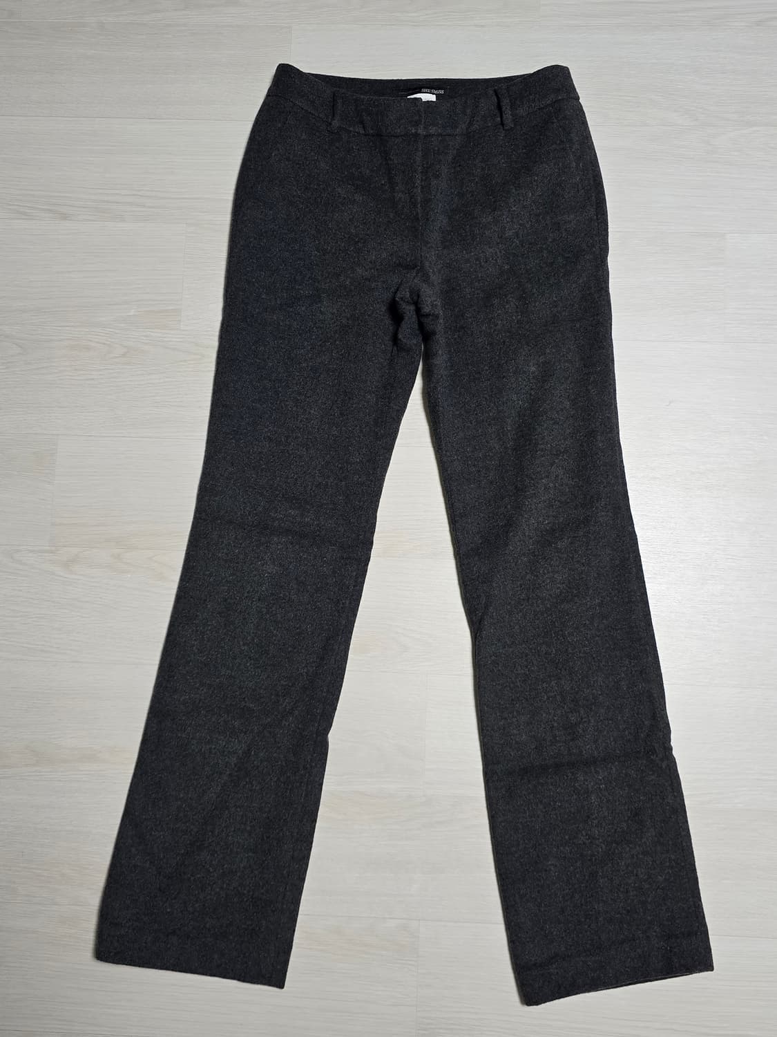 쉬즈미스 울100 두툼 다크그레이 울팬츠 상품이미지1