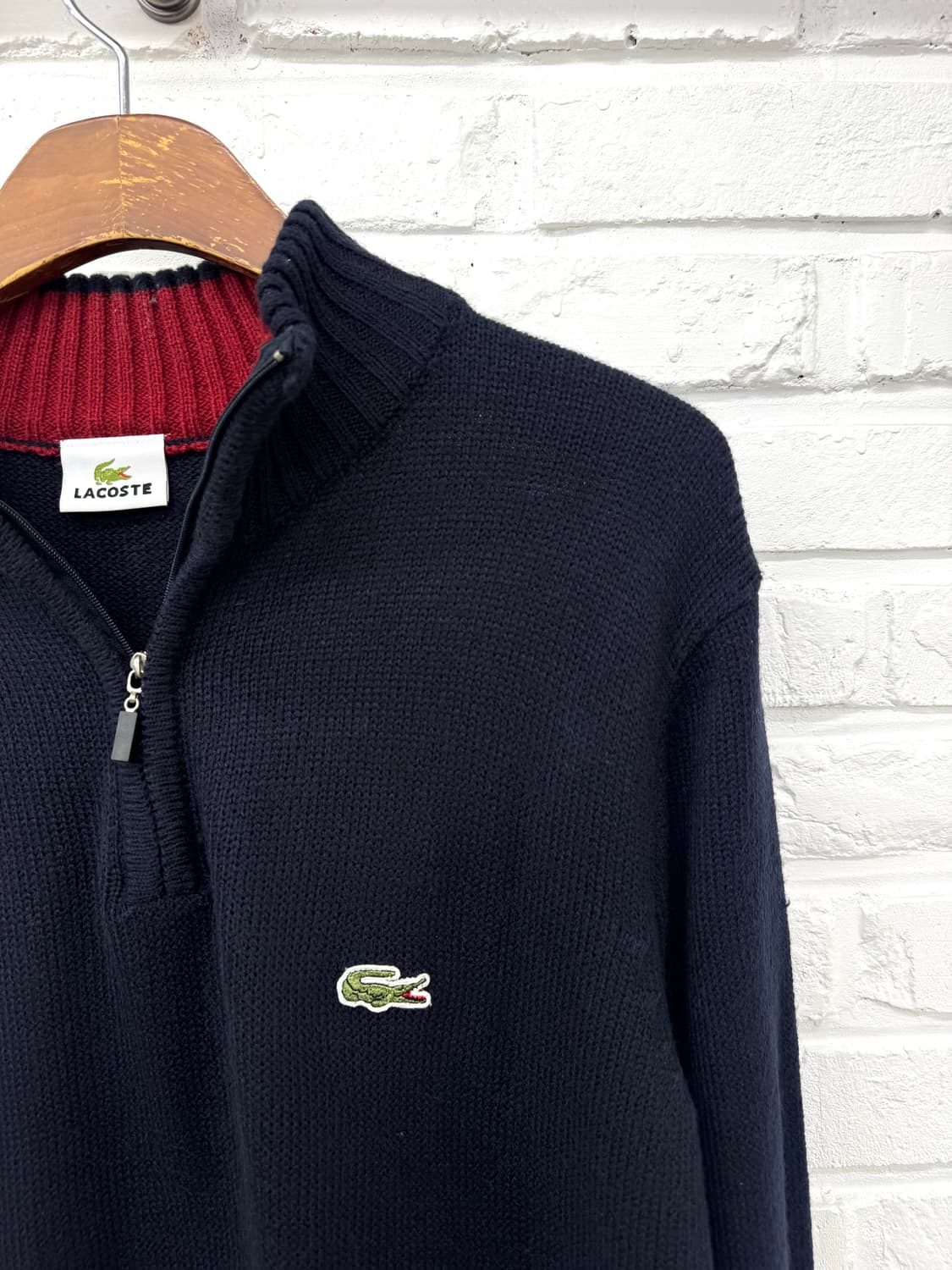 라코스테 네이비 반집업 니트 상품이미지4