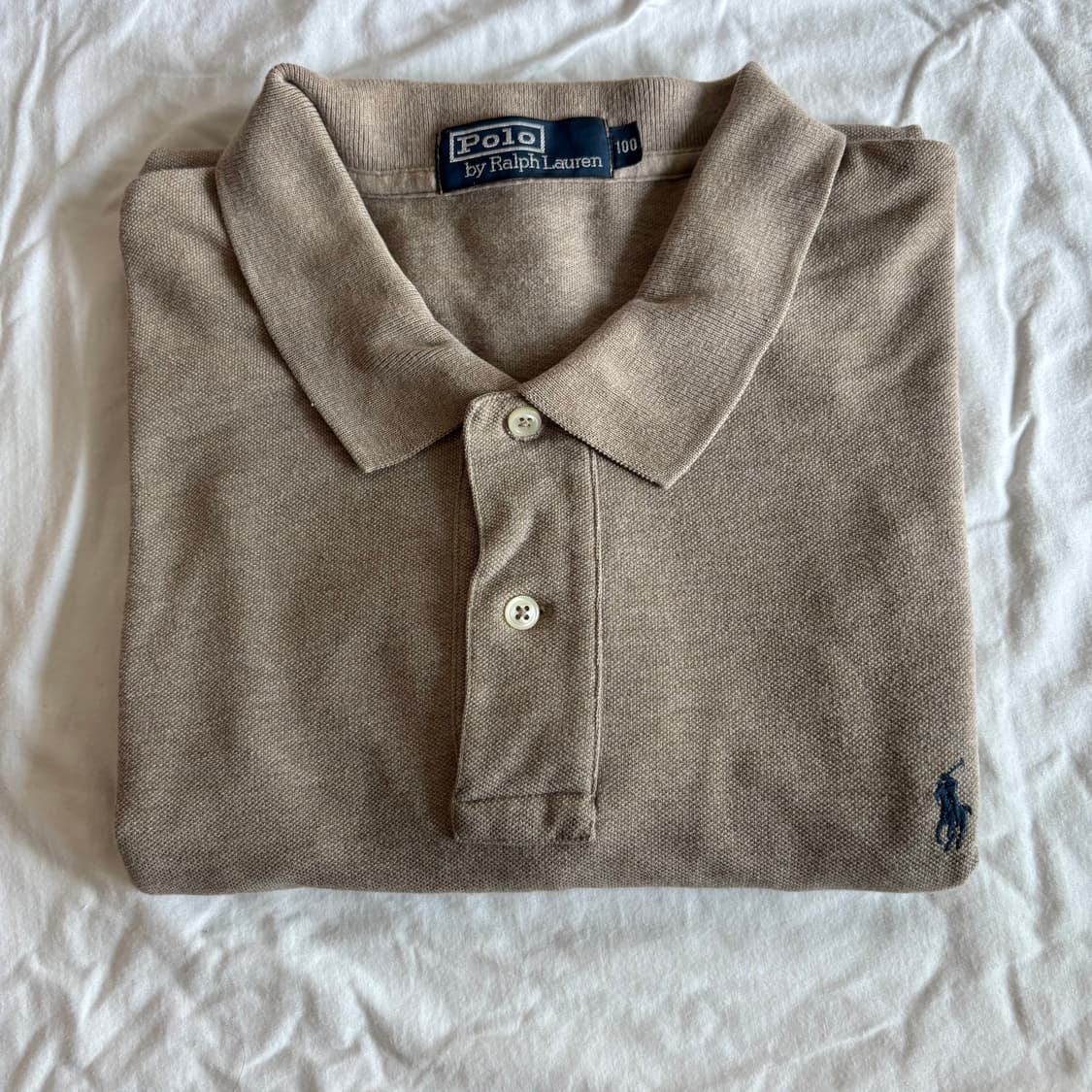 polo 폴로 랄프로렌 모카 베이지 포니 반팔 카라 티셔츠 상품이미지1