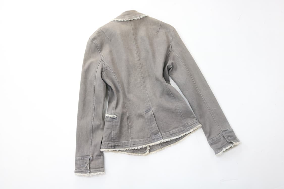 P.C.N.C 빈티지 컷오프 디테일 그레이 데님 블레이저 (M) 상품이미지6