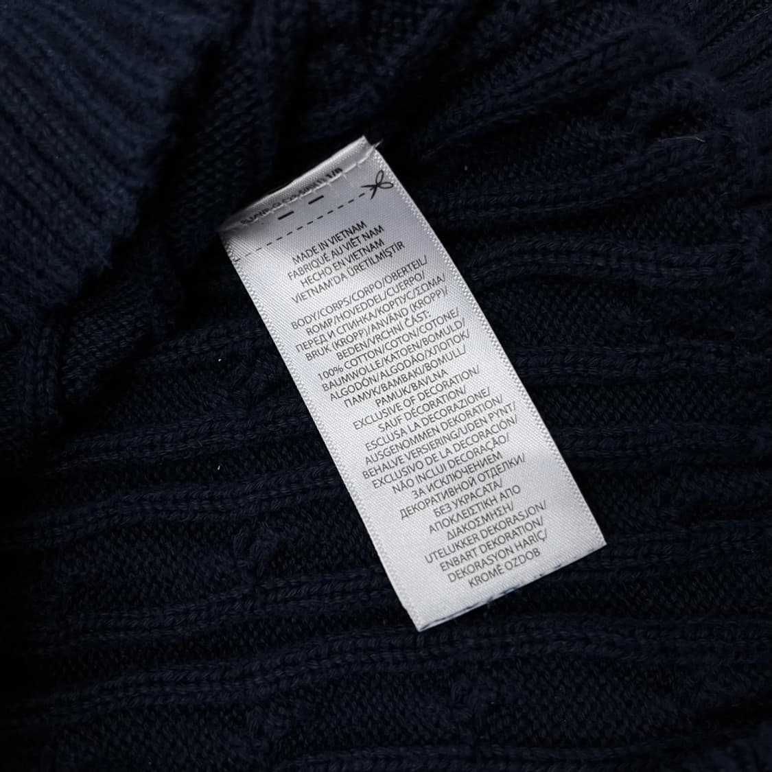 폴로 랄프로렌 화이트포니 네이비 꽈배기 브이니트 S 상품이미지5