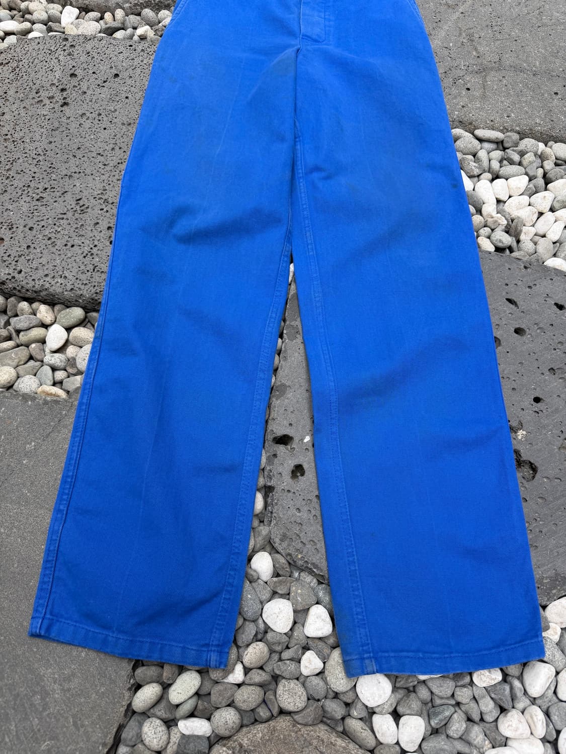 1980s DISTRESSED WASHED BLUE 빈티지 프렌치워크팬츠 상품이미지4