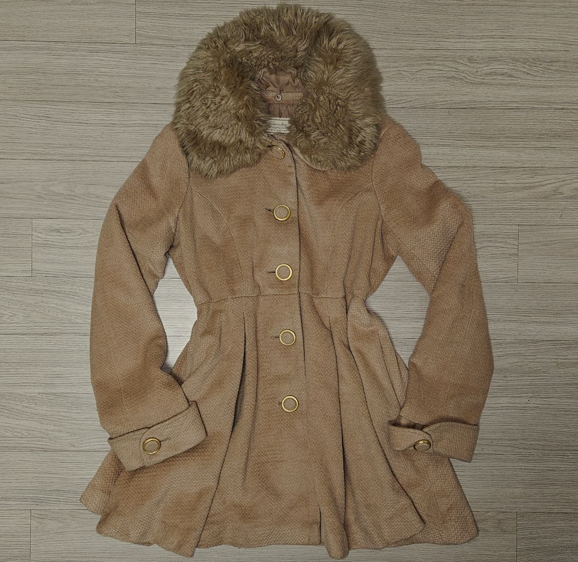 일본빈티지 라떼맛 갸루 브라운 코트 /히메갸루/라떼갸루 상품이미지1