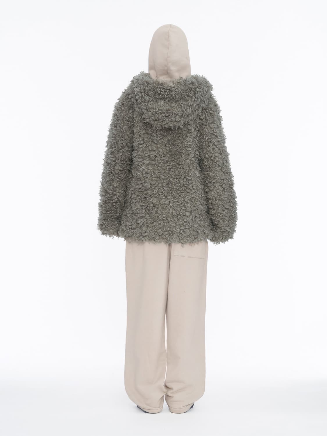 wellbeing express 시어링 자켓 퍼자켓 m 그레이 상품이미지7