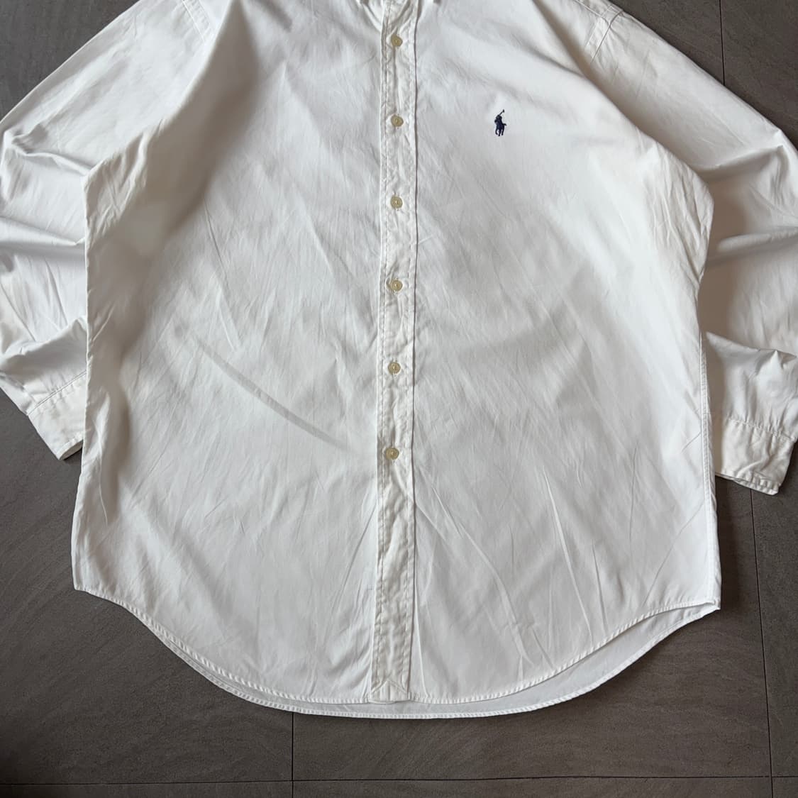 폴로 정품 화이트 클래식 포니 로고 포플린 셔츠 상품이미지4
