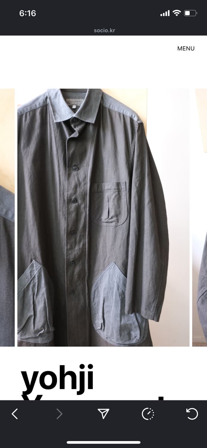 요지야마모토 POUR HOM ME 2018 롱셔츠 상품이미지4