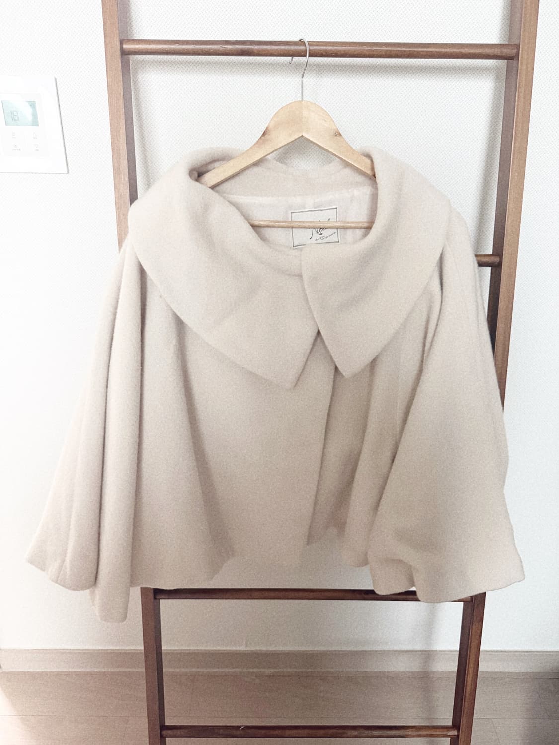 대장 케이프 코트 (복숭아색) 상품이미지2