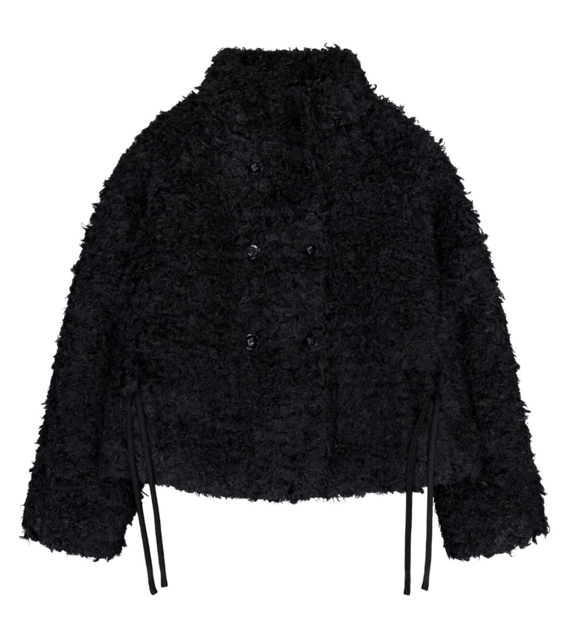 코이세이오 퍼자켓 블랙 헤어리 퍼자켓 무스탕 상품이미지1