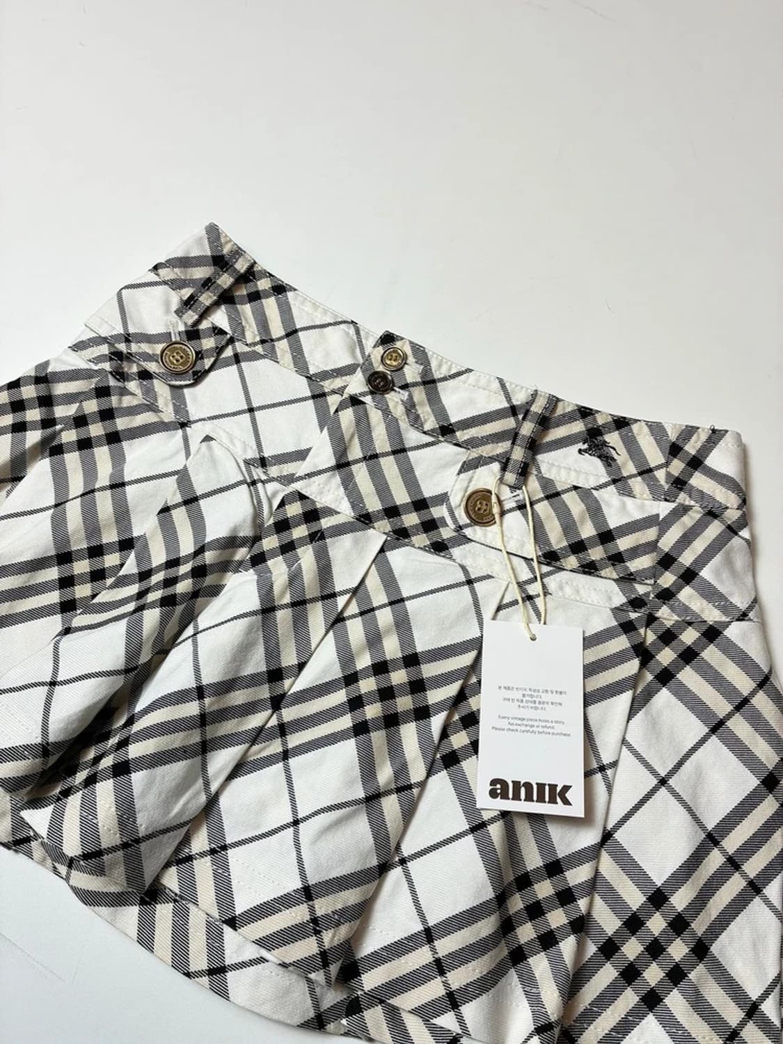 버버리 블루라벨 플리츠 미니 스커트 PN8344 상품이미지2