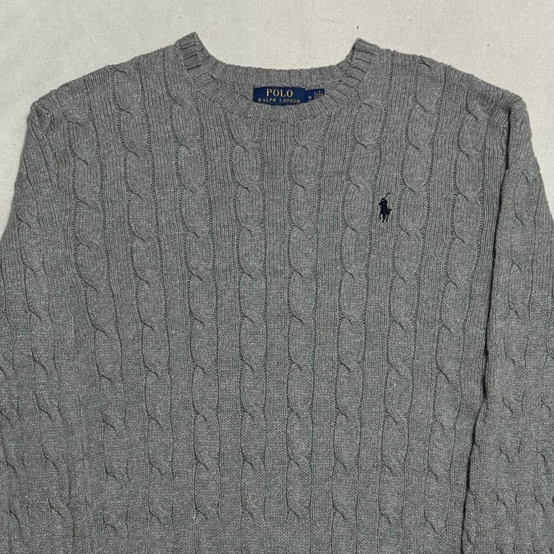 M 폴로랄프로렌 그레이 케이블 니트 상품이미지1