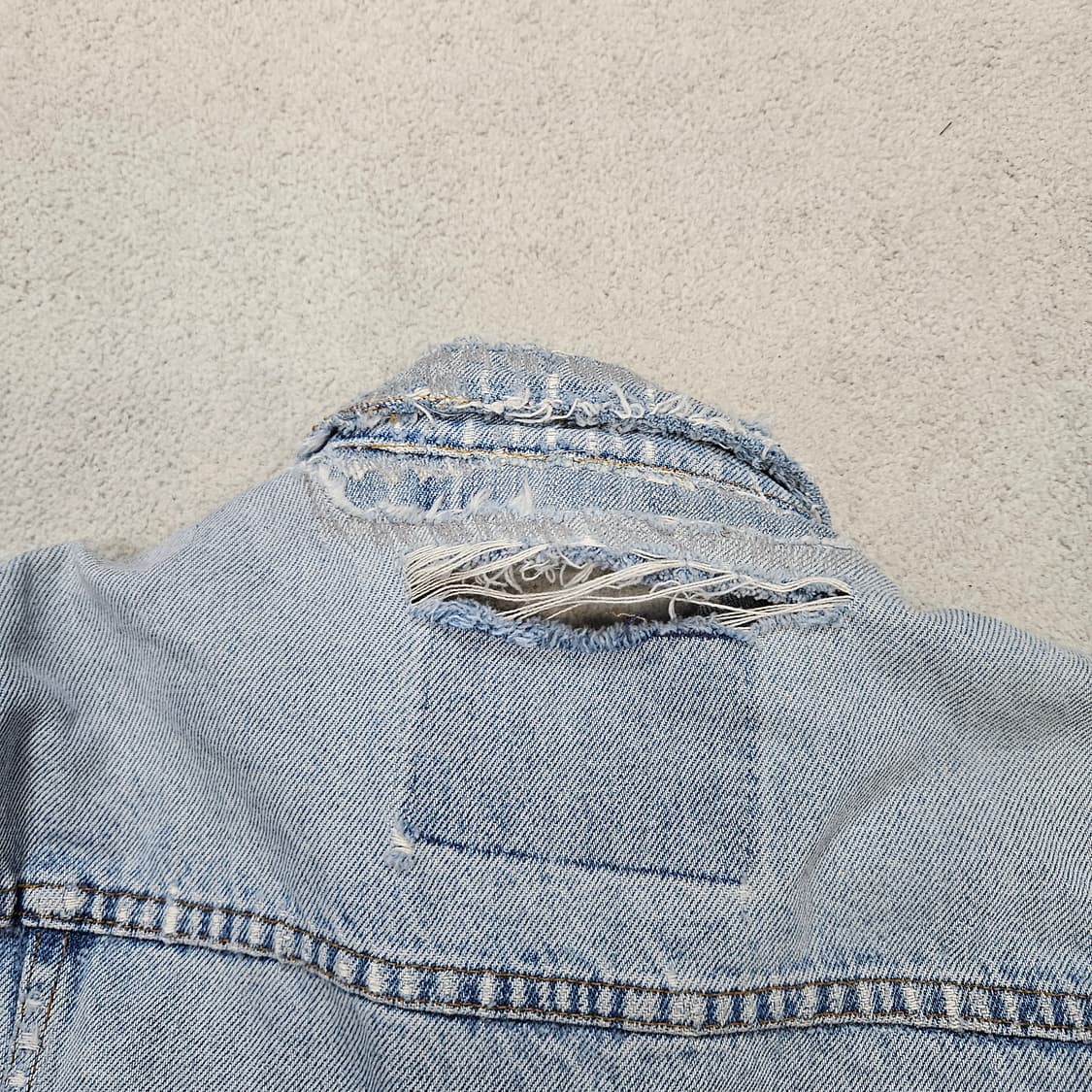 90s 보로 데님 자켓 상품이미지7