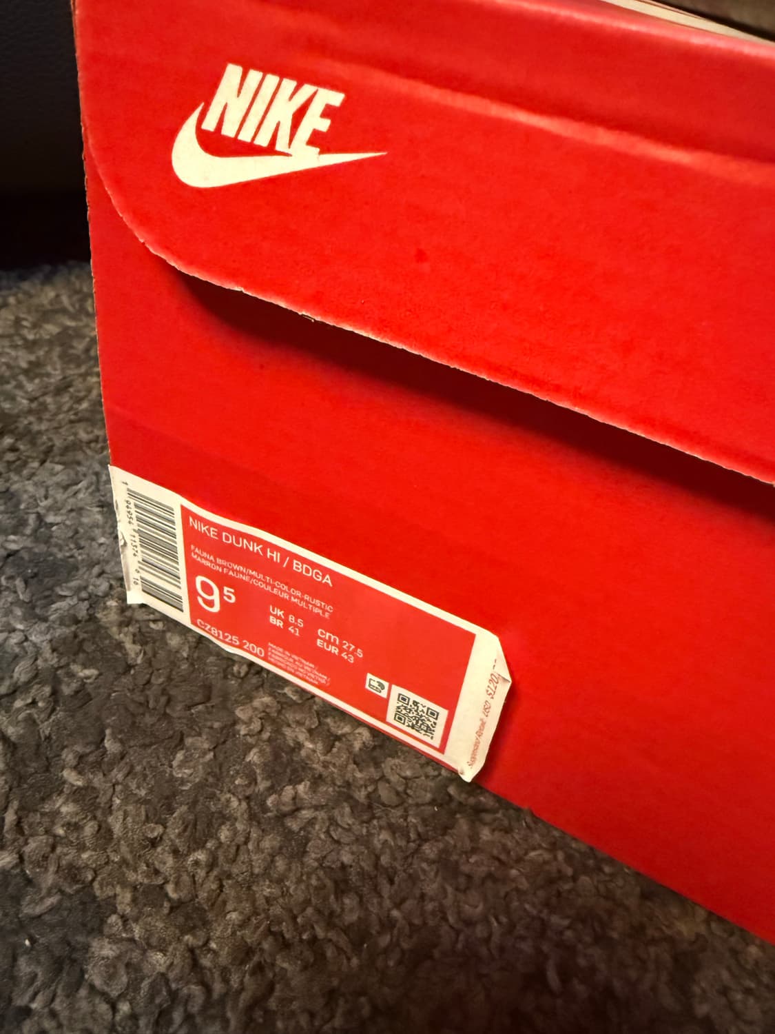 (275) 나이키 X 보데가 덩크 하이 새상품 상품이미지3