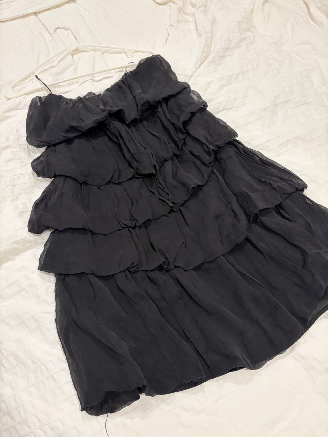 자라 쉬폰 러플 튜브탑 드레스 상품이미지1