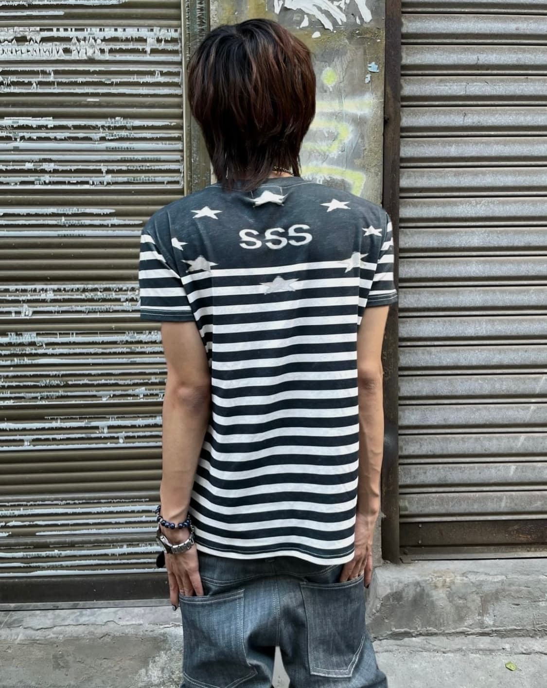 Star stipe Slim Shirt 상품이미지1