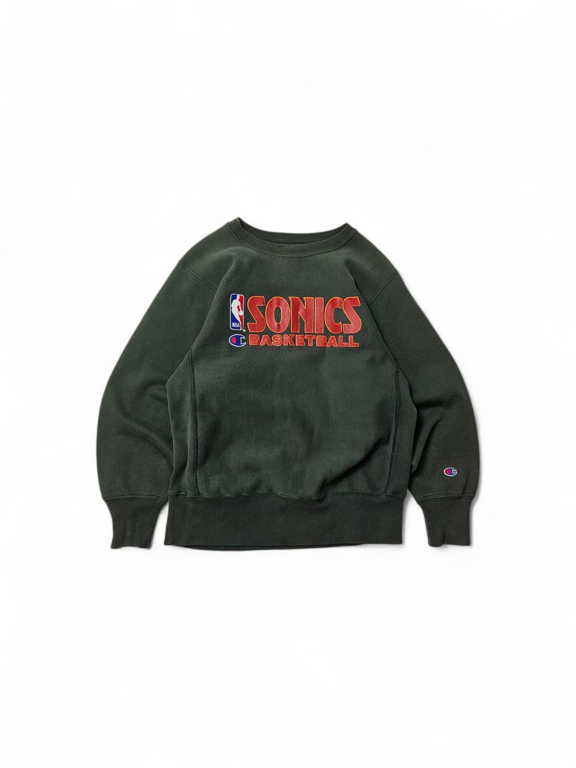 1990s 챔피온 리버스위브 시애틀 슈퍼소닉스 맨투맨 스웻셔츠 M NBA 상품이미지5