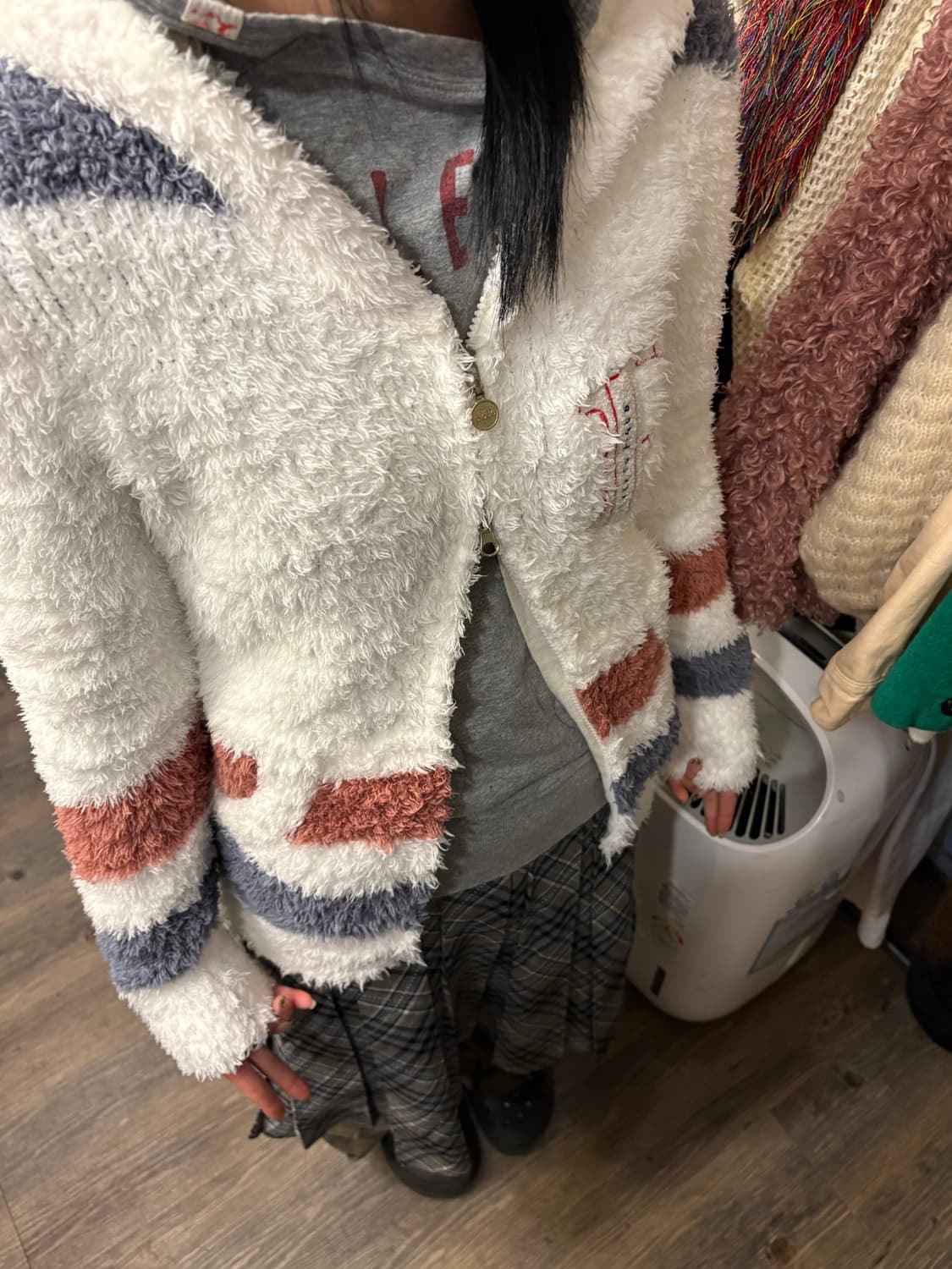 빈티지 투웨이 후리스 후드집업 상품이미지1