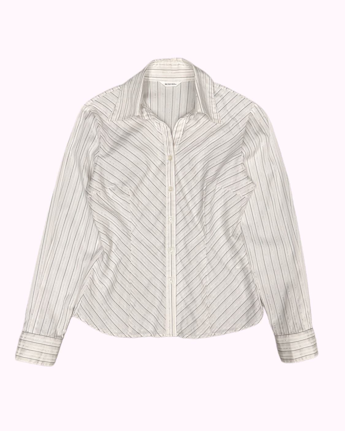 stripe open collar blouse 상품이미지1