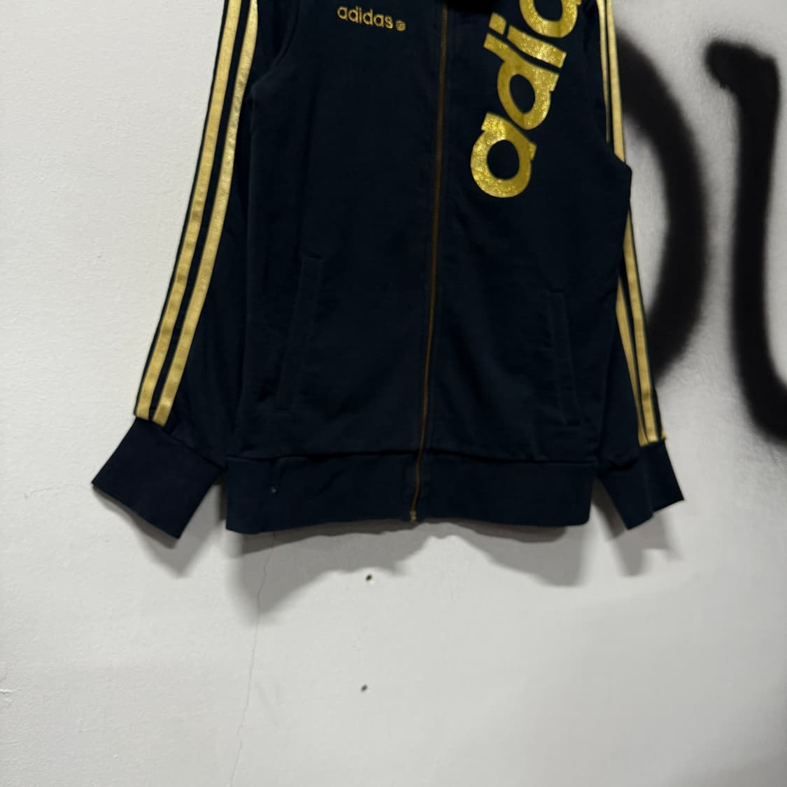아디다스 금장 프린팅 올드스쿨 코튼 집업 져지 상품이미지4