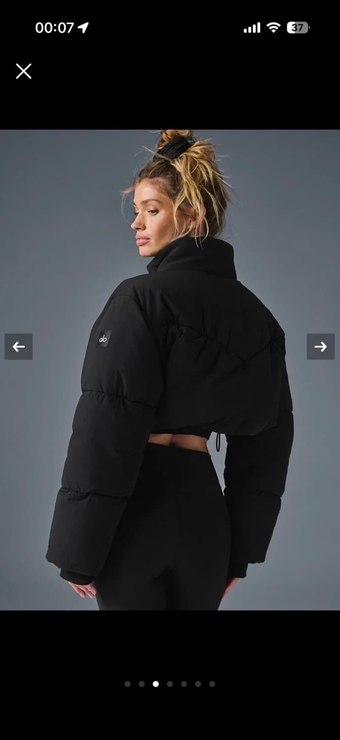 alo 알로 블랙 숏패딩 xs 상품이미지3