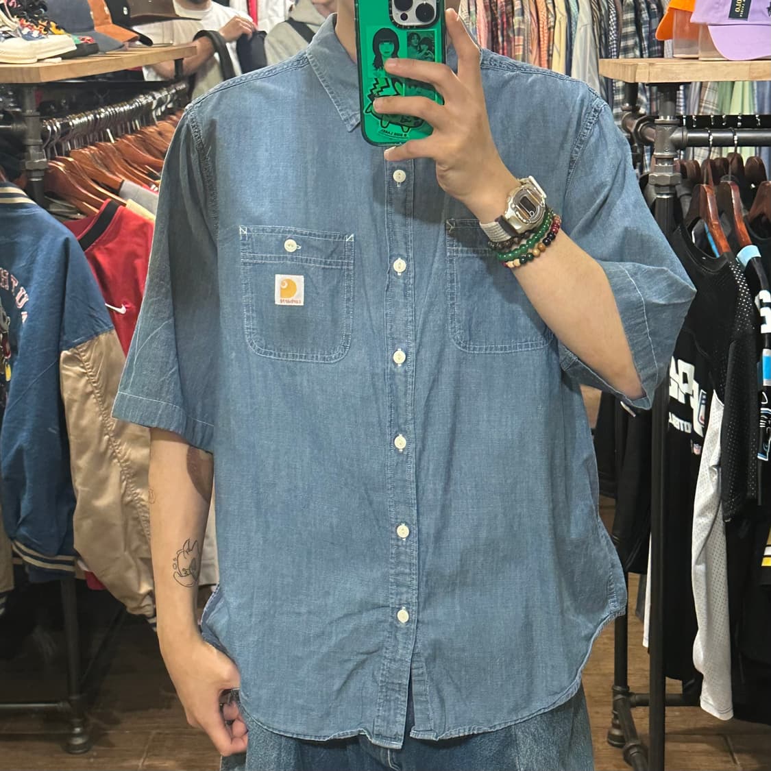 [HI] 칼하트 반팔 데님셔츠 상품이미지1