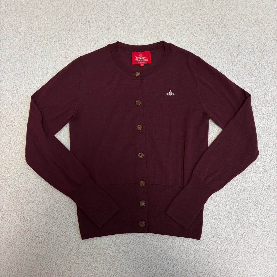 비비안웨스트우드 레드라벨 울 가디건 버건디 상품이미지2
