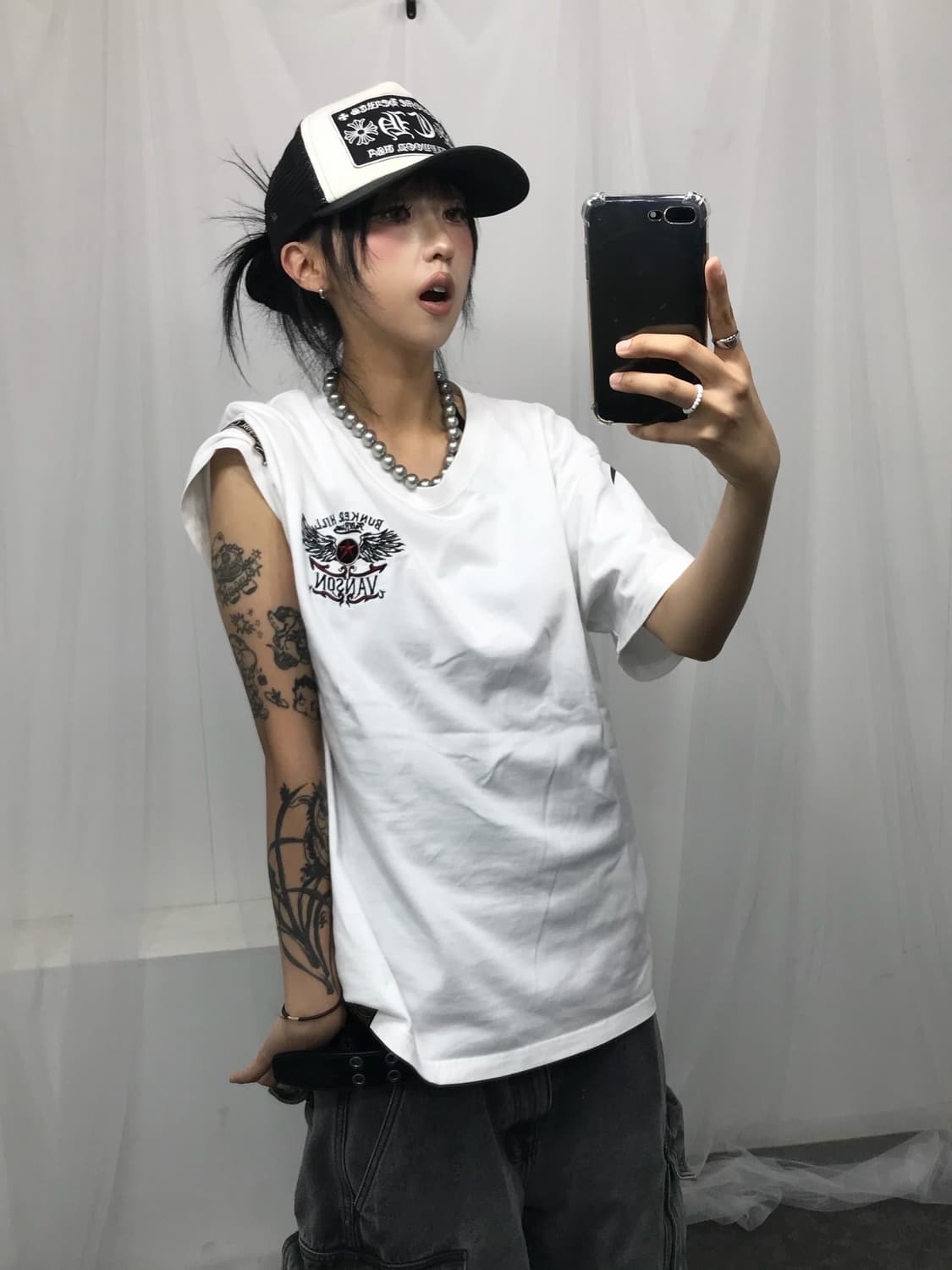 ☠️ 밴슨 원스타 자수 패치 반팔 티셔츠 ☠️ 상품이미지8