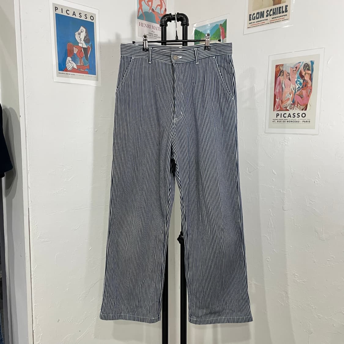 스트라이프 워크 데님 팬츠 상품이미지2