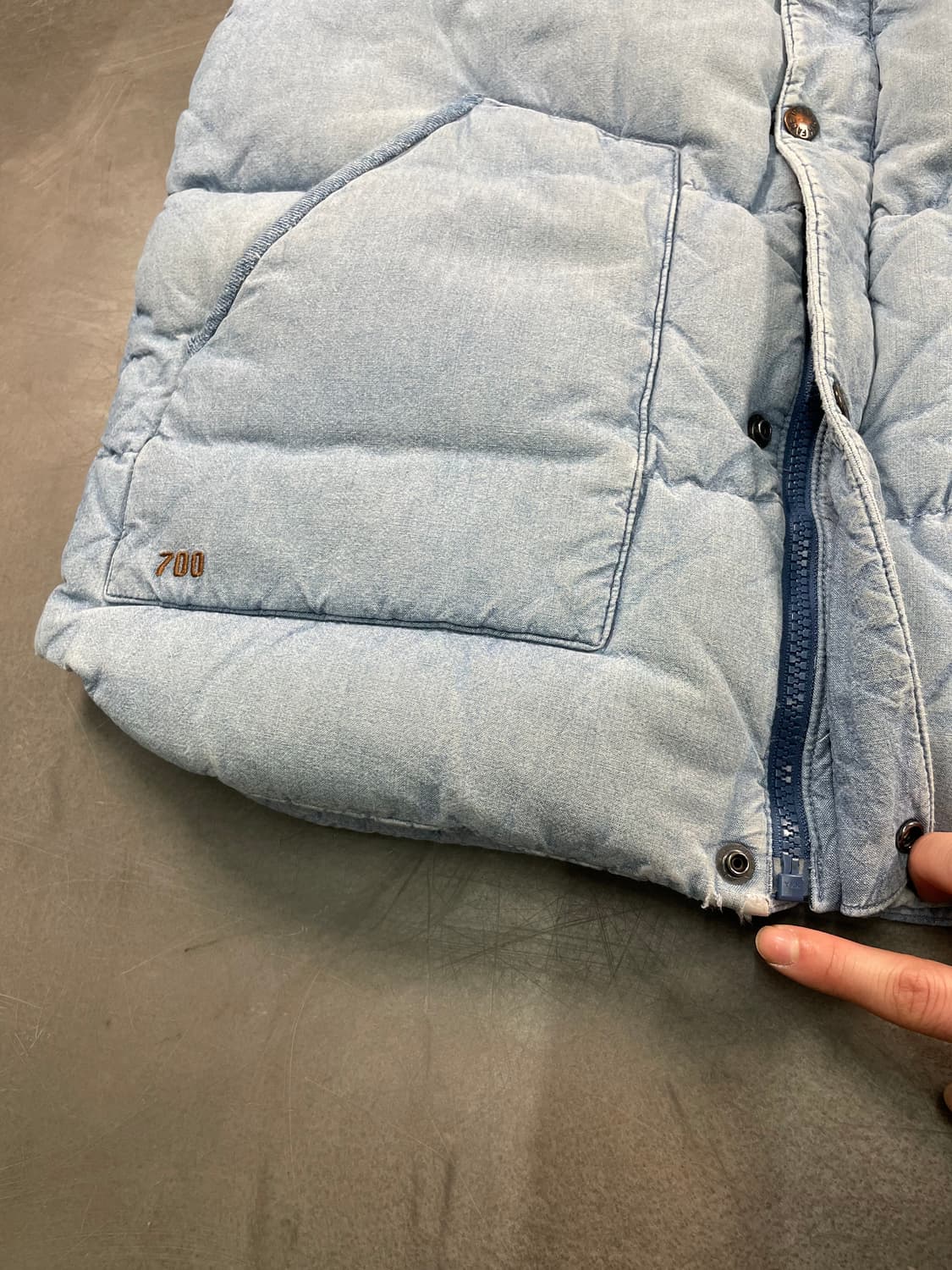 노스페이스 데님 패딩조끼 상품이미지4