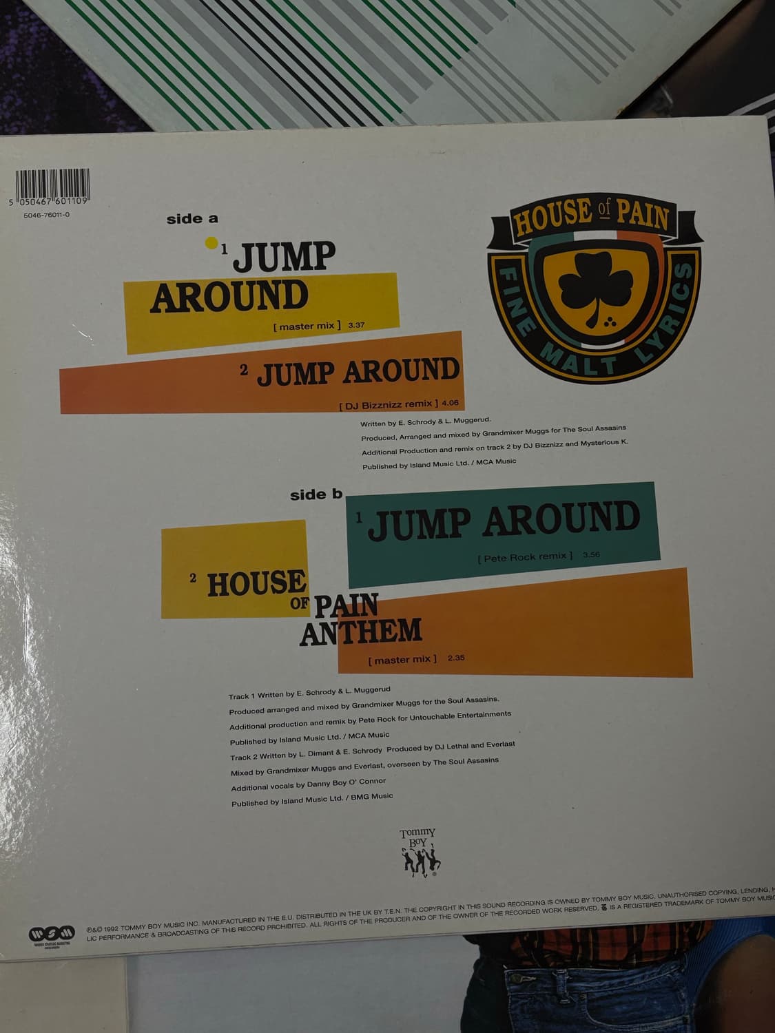 House of Pain - JUMP AROUND 힙합 바이닐 LP 상품이미지2
