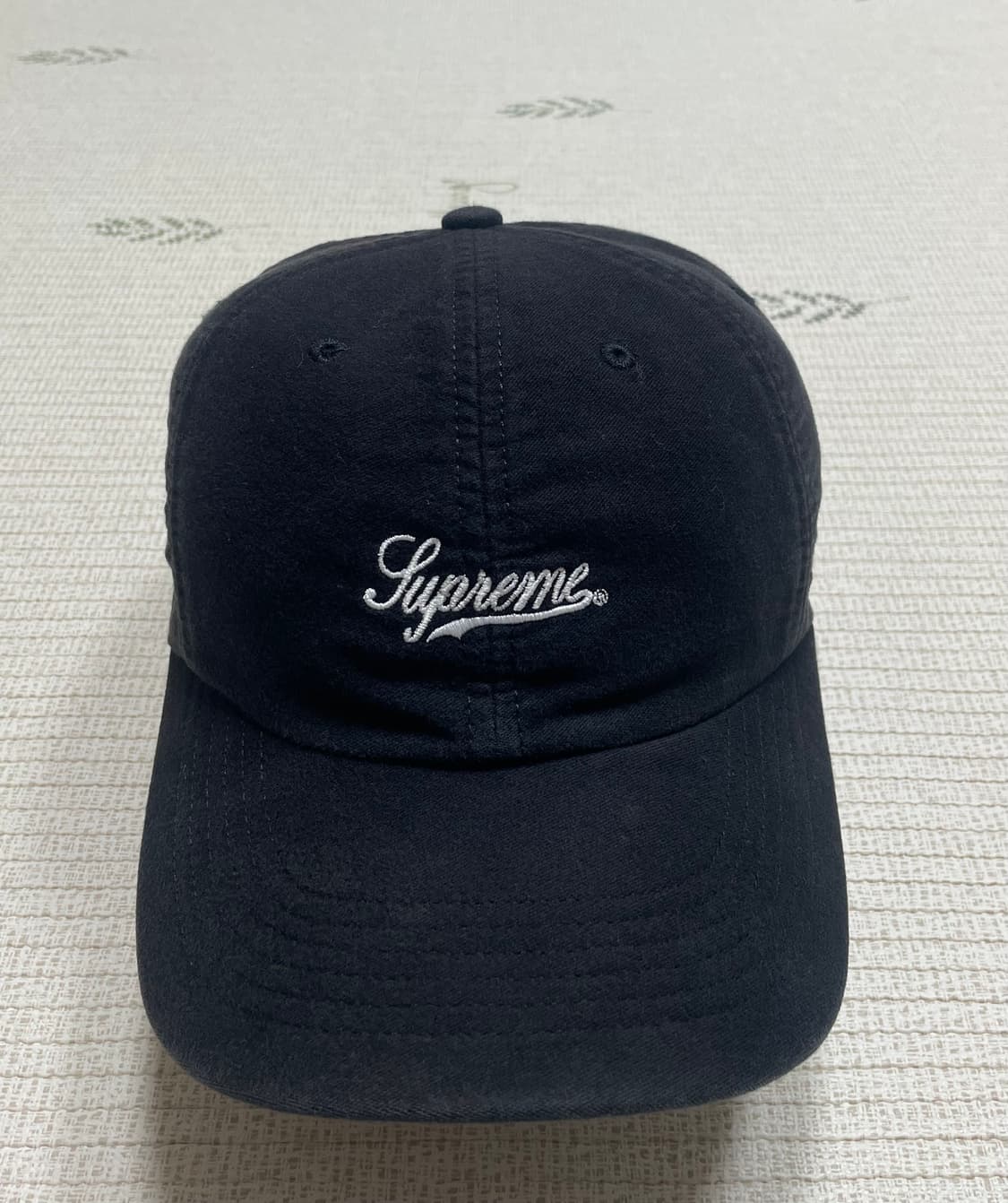 24ss 슈프림 라이트웨이트 몰스킨 6-패널 블랙 상품이미지1