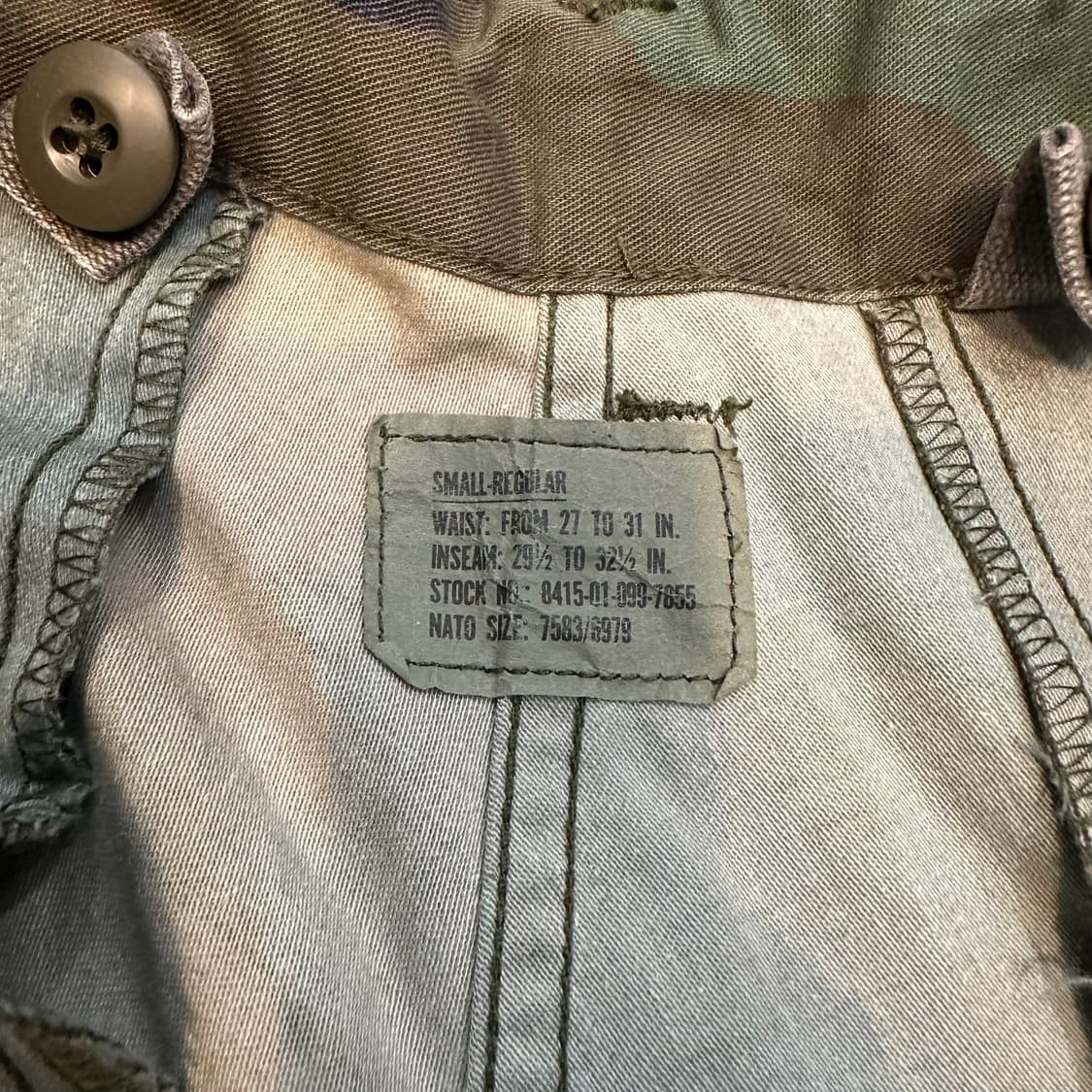 USA 80s M-65 필드 우드랜드 카고 팬츠(32) 상품이미지8