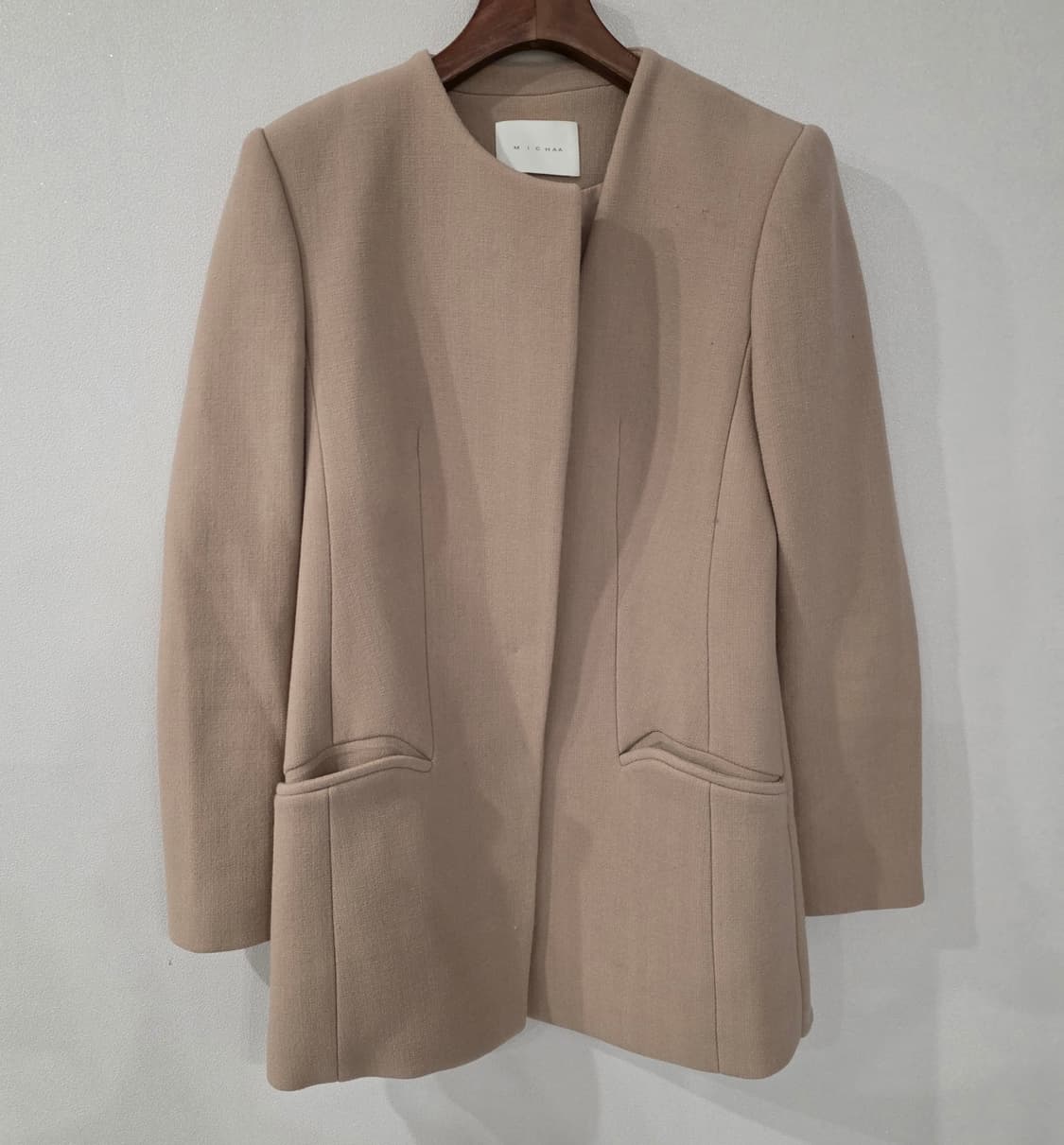 미샤 노카라 자켓 베이지 55 상품이미지1