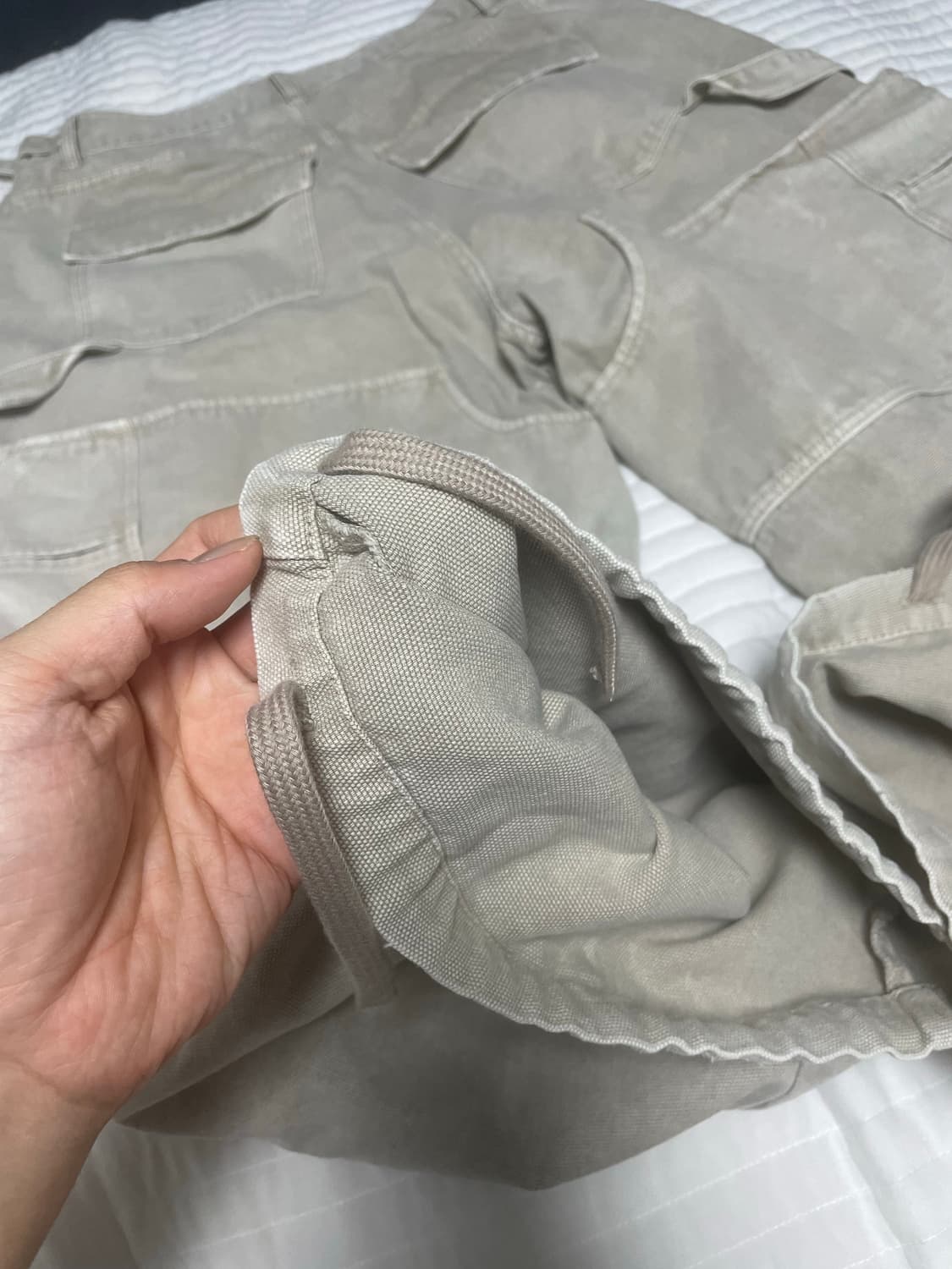 논노드 더블니 커버 빈티지 베이지 3Size 상품이미지6