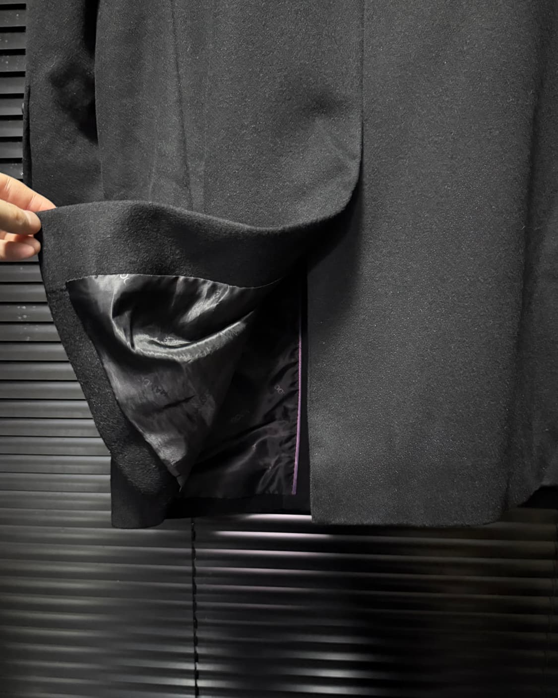 한독 울 캐시미어 코트 폴리 혼방 3버튼 오버핏 정장 결혼식 100 L  상품이미지6