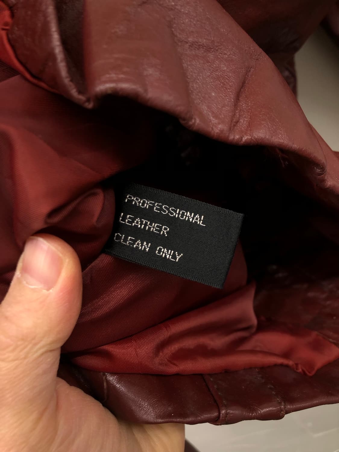 90s 윌슨 레더 버건디 소가죽 자켓 상품이미지4
