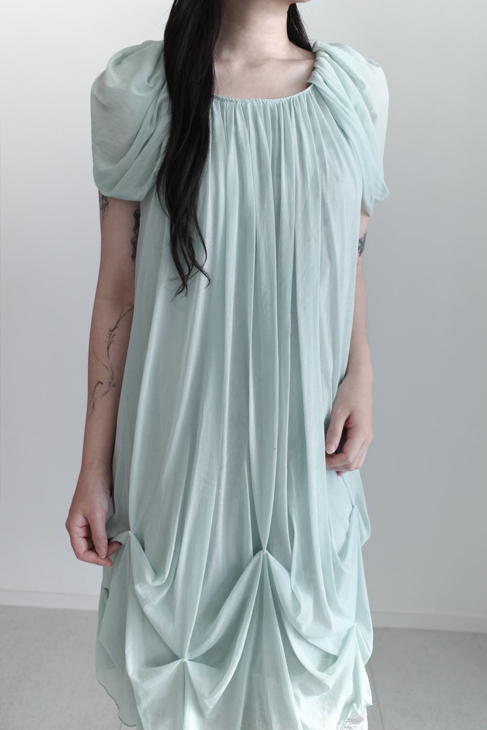 shirring draping one-piece 상품이미지5