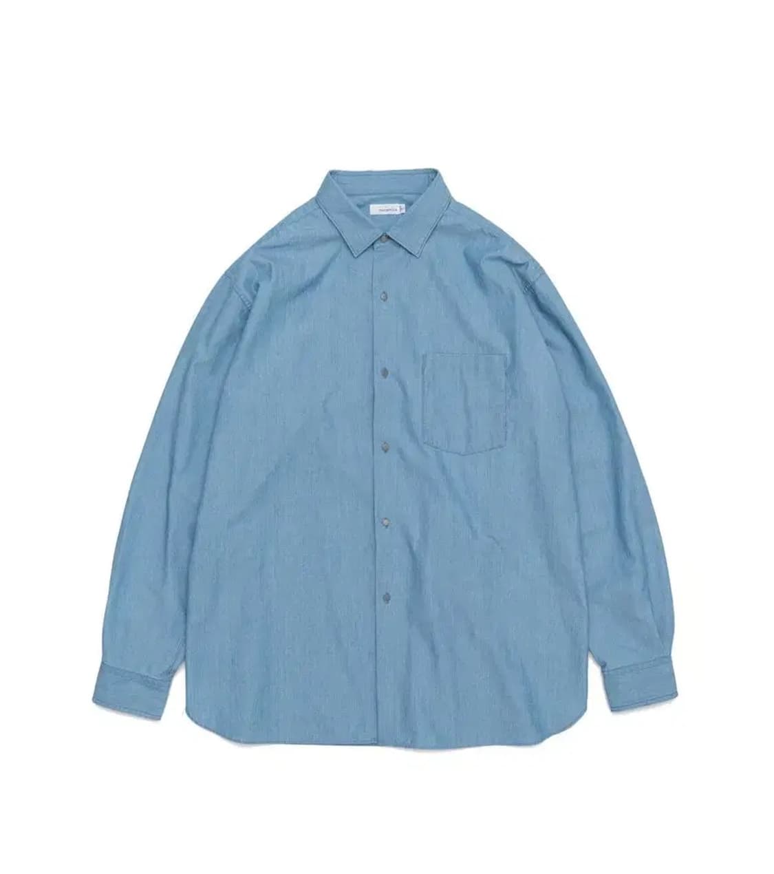 나나미카 레귤러 칼라 샴브레이 셔츠 인디고 블리치 L사이즈 상품이미지1