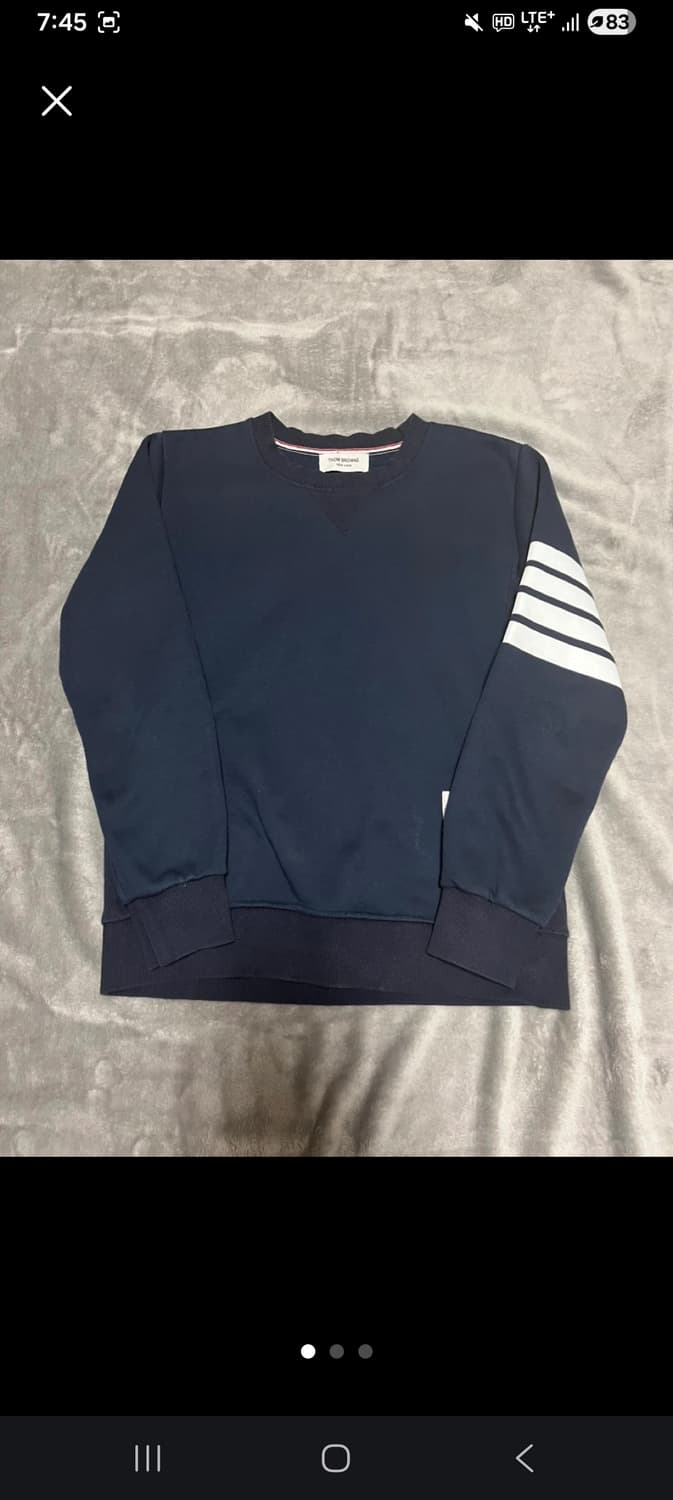 톰브라운 사선완장 맨투맨 네이비 3사이즈 상품이미지1