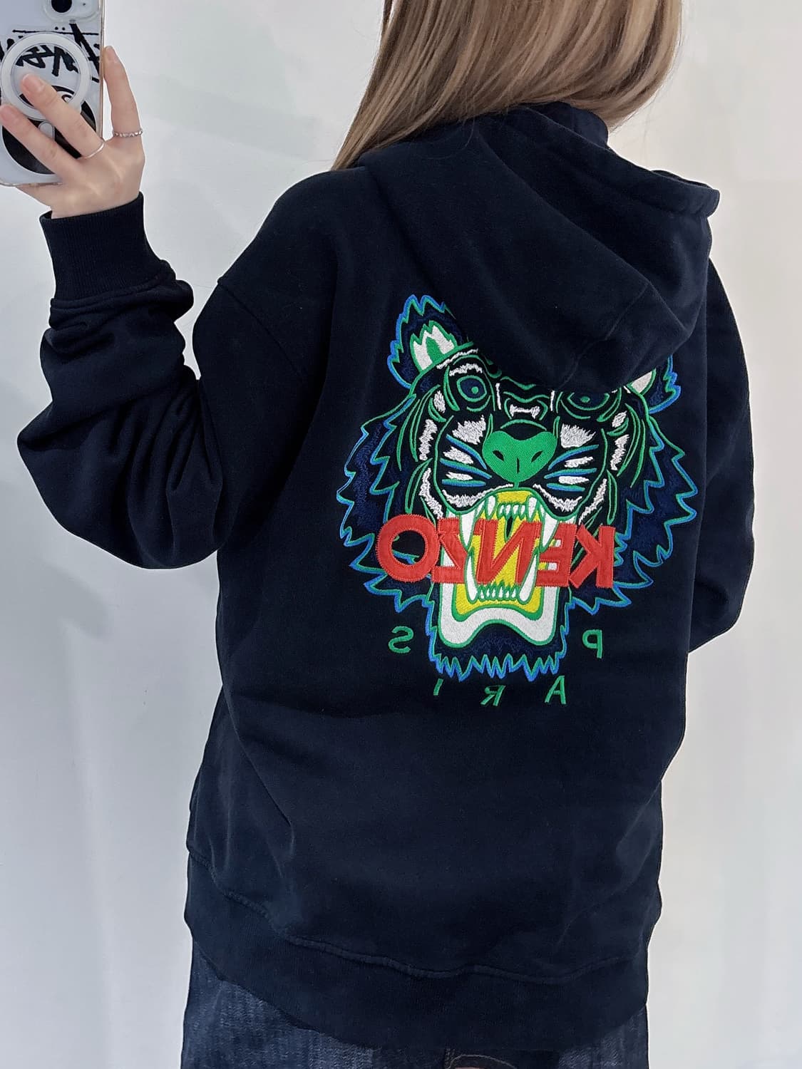 겐조 블랙 타이거 자수 후드집업 상품이미지3