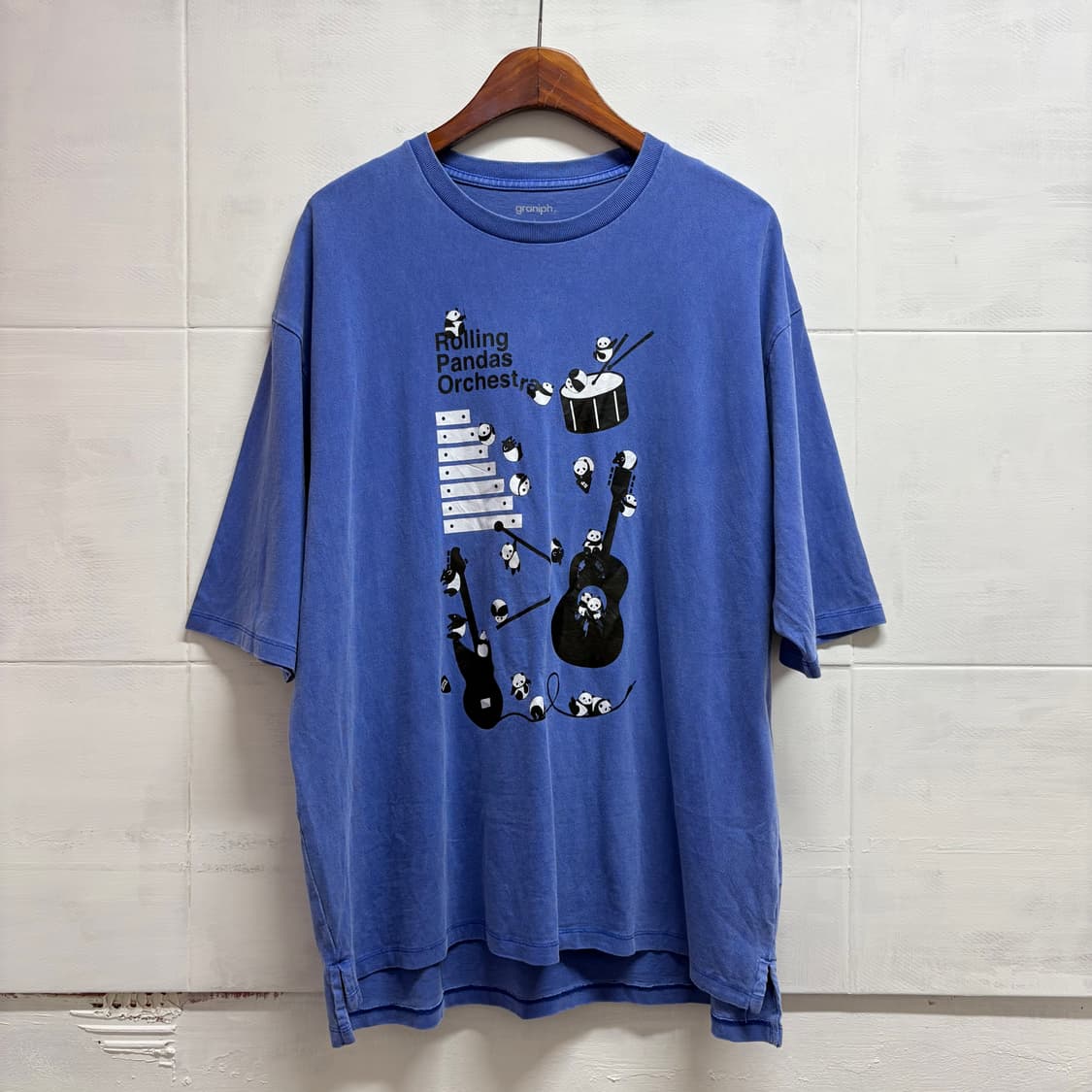 graniph 팬더 피그먼트 vintage 반팔 티셔츠 L JPN 상품이미지1