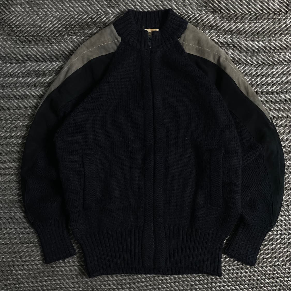 샹탈 빈티지 코만도 디테일 니트 집업 자켓y 3711 상품이미지2