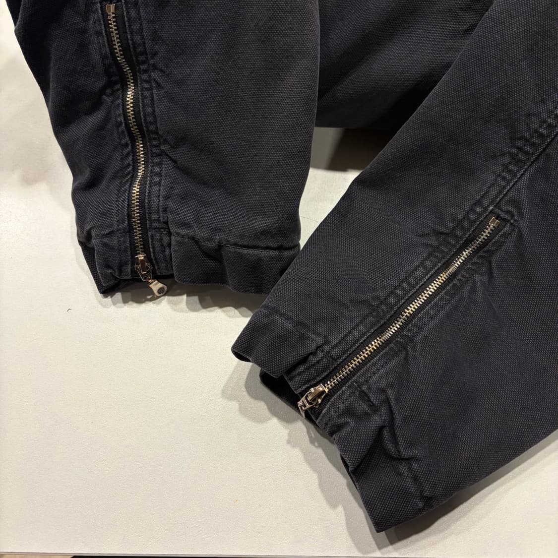 [L] 자라 워크 자켓 워싱 후드 집업 블랙 점퍼 D416 상품이미지5