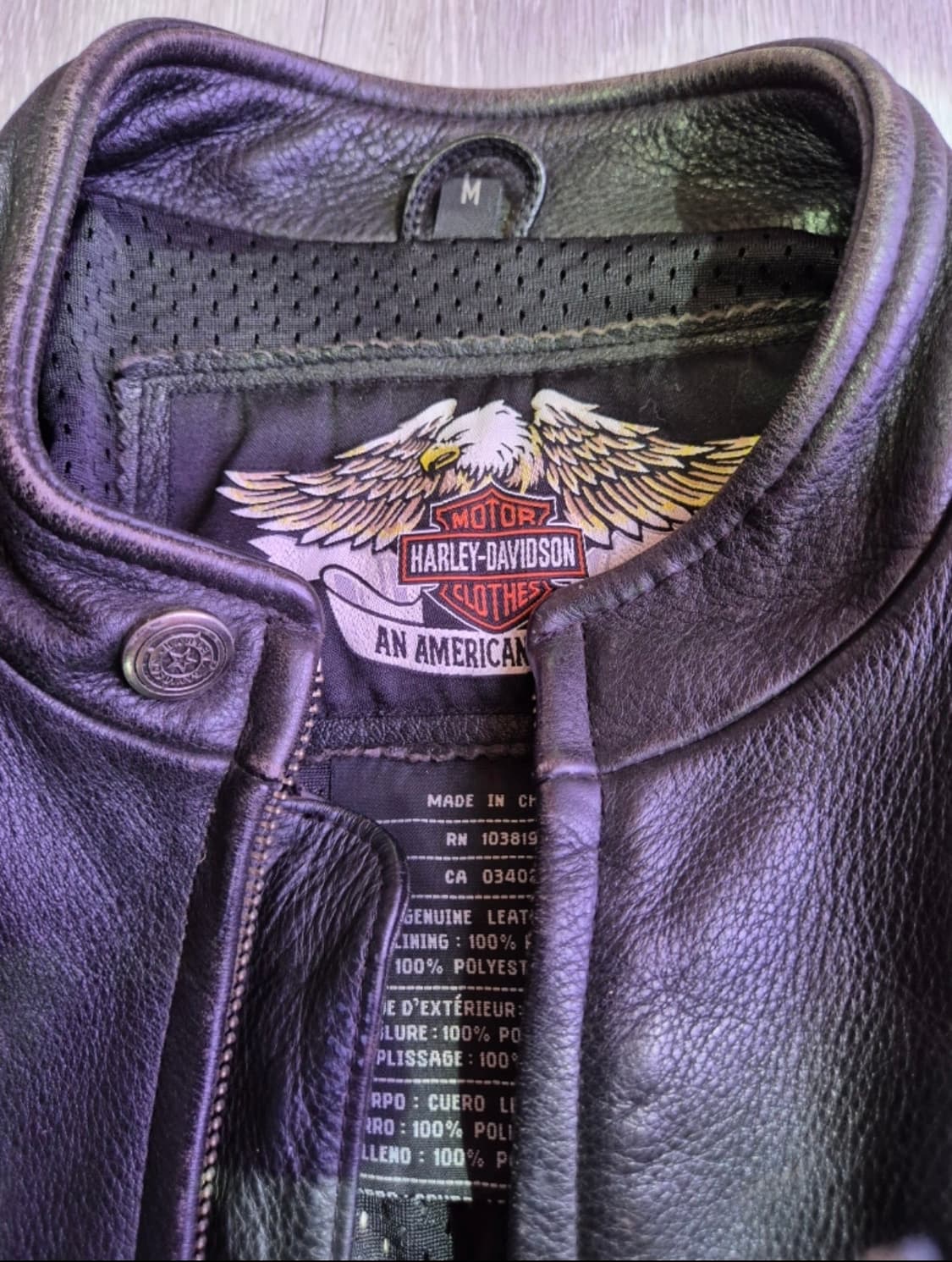 Harley davidson 리얼레더 자켓 상품이미지3