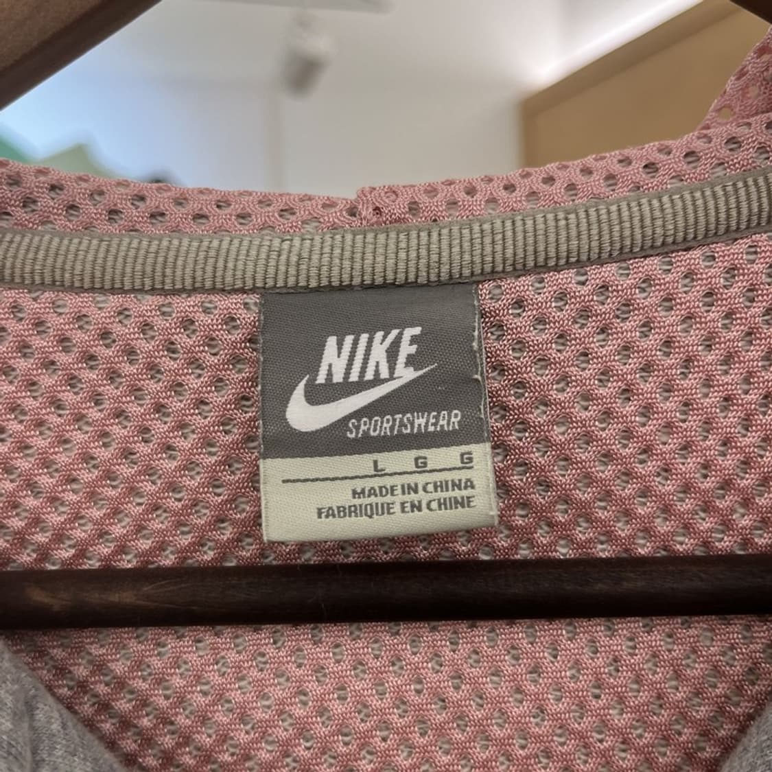 나이키 Y2K 딱붙핏 딸기우유 핑크 투웨이 롱 후드집업 L C10752 상품이미지5