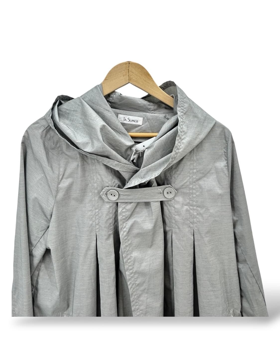 japanese vintage 백 플리츠 후드 자켓 상품이미지3