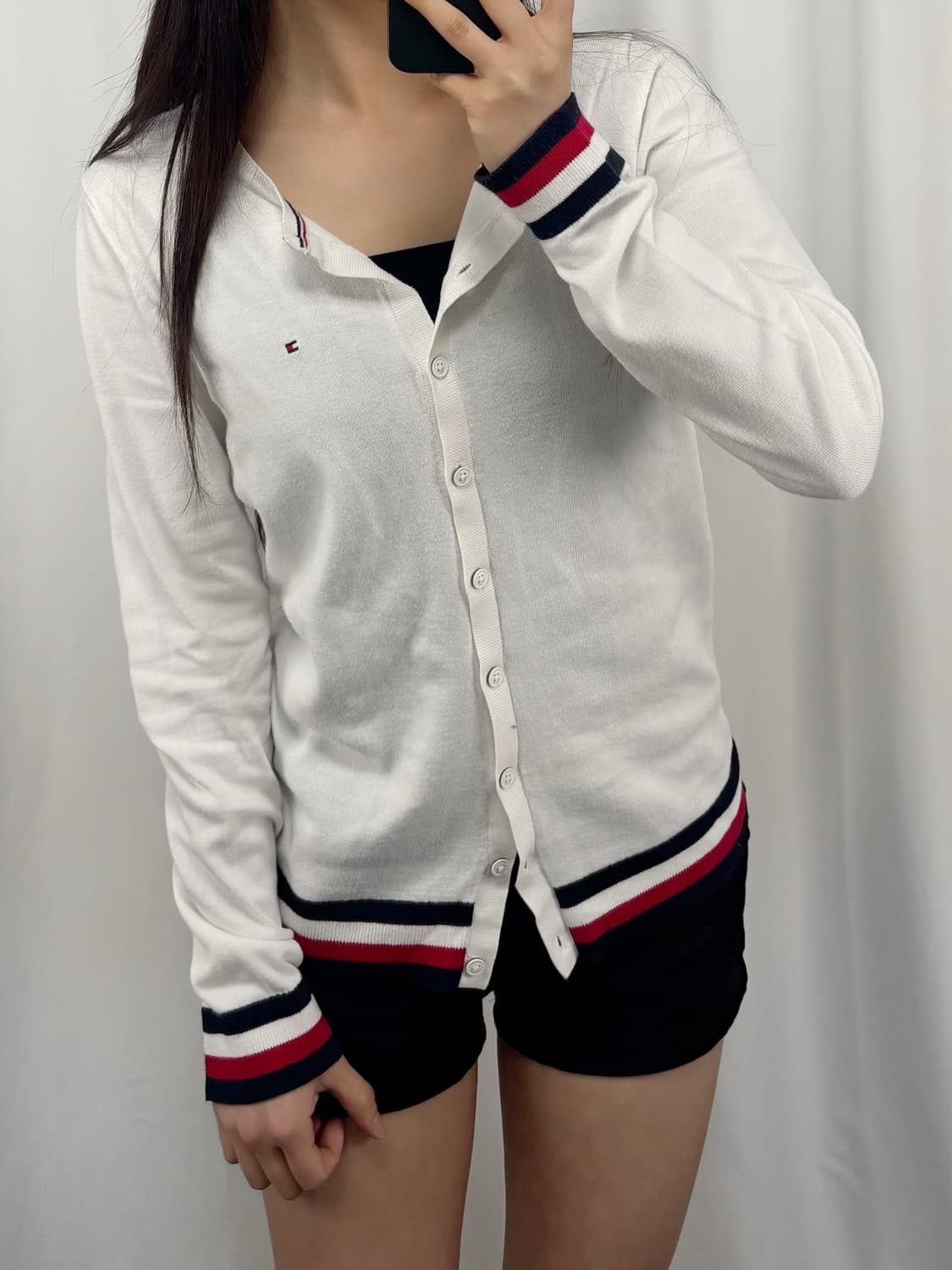 타미힐피거 화이트 가디건 상품이미지1