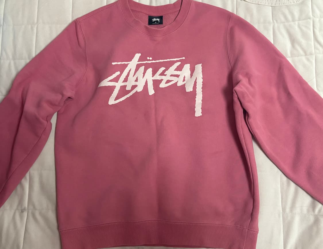 스투시 핑크 맨투맨 M 상품이미지1