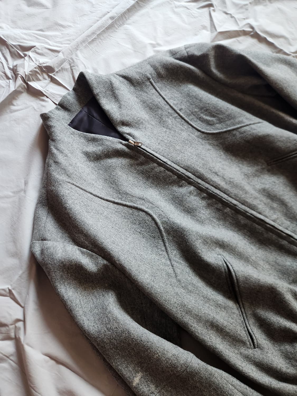 쿠어 울 숄카라 바시티 자켓 상품이미지1