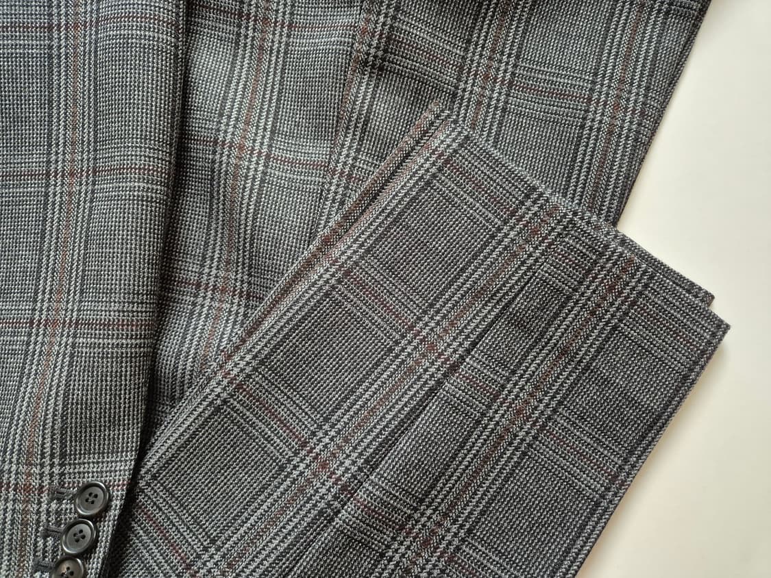 수수료x]솔리드옴므 체크 블레이저 48, 슬랙스 46 세트 상품이미지5