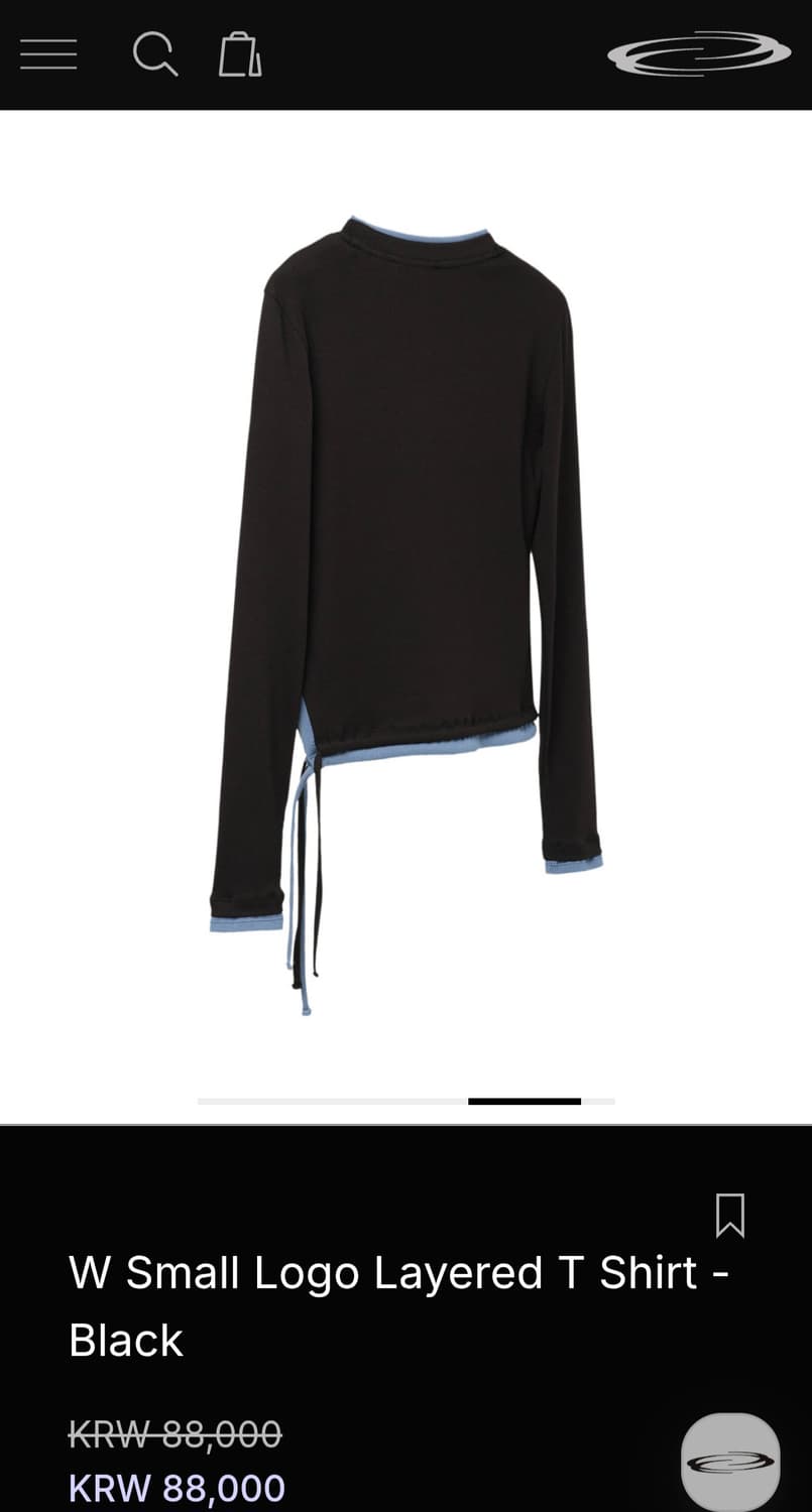 아이브 레이 착용)오프닝프로젝트 레이어드 긴팔티셔츠 상품이미지5